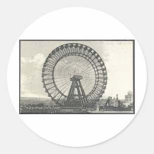 Riesenrad LONDON Runder Aufkleber