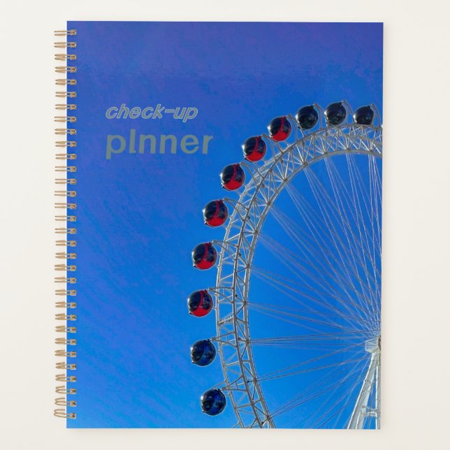 Riesenrad mit schönem Himmel Planer (Vorderseite)