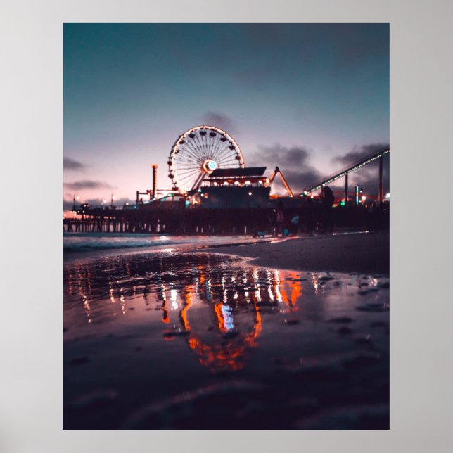 Riesenrad während der goldenen Stunde Poster (Vorne)