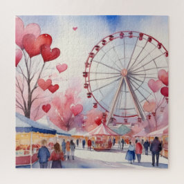 Riesenrad Wasserfarbe Puzzle