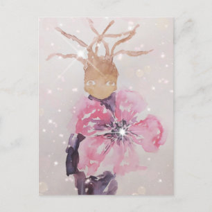 Riesenrosa-Blume Postkarte