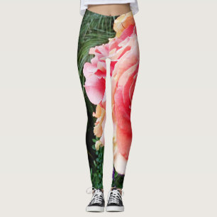 Riesenrosa Rosa nah-up Foto niedlich cooler Spaß k Leggings