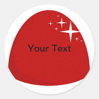 Riesenrot-Gumdrop-Sticker-Süßwarenfett-Etikett Runder Aufkleber