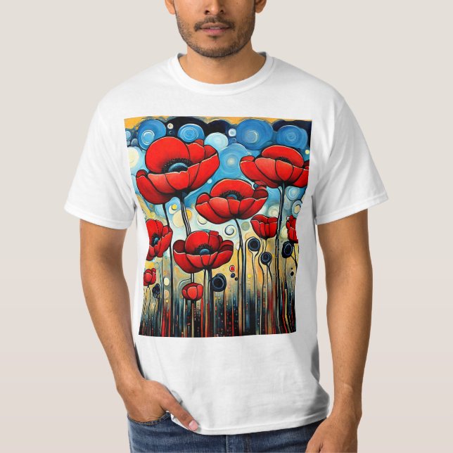 Riesenroter Poppies 1 T-Shirt (Vorderseite)