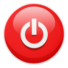 Riesenroter Power-Button