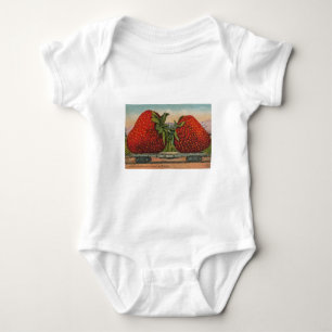 Riesens Erdbeeren Antiquität Früchte Spaß Baby Strampler