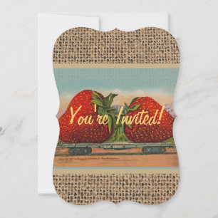 Riesens Erdbeeren Antiquität Früchte Spaß Einladung