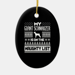Riesenschnauzer auf der schmutzigen Liste Hund Ugg Keramik Ornament