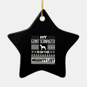 Riesenschnauzer auf unanständigen Listen Hund häss Keramik Ornament