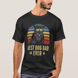 Riesenschnauzer Bester Vater je Retro Sonnenunterg T-Shirt