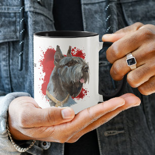 Riesenschnauzer Dog Abstrakter Hintergrund Tasse