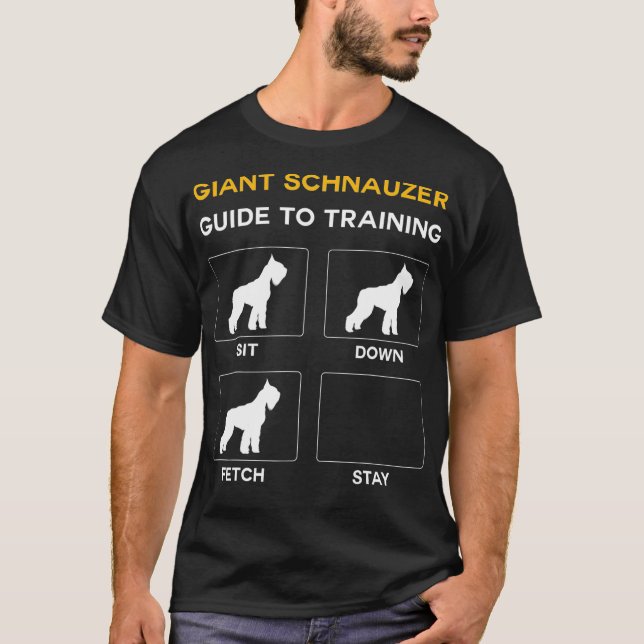 Riesenschnauzer-Führer zum Training von Gehorsam b T-Shirt (Vorderseite)