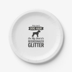 Riesenschnauzer Glitter Lustiges Hundeliebhaber-De Pappteller