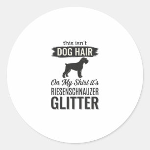 Riesenschnauzer Glitter Lustiges Hundeliebhaber-De Runder Aufkleber