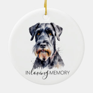 Riesenschnauzer-Haustier-Gedenk-Weihnachten Keramik Ornament