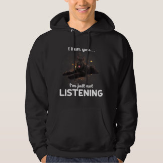 Riesenschnauzer Hund, den ich höre, du hörst nicht Hoodie