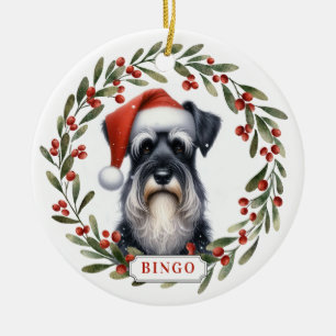 Riesenschnauzer Hund Keramik-Kreis-Ornament Keramik Ornament