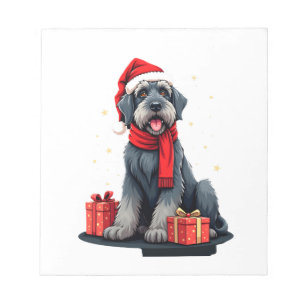 Riesenschnauzer Hund Weihnachtsfeiern Urlaub Weihn Notizblock