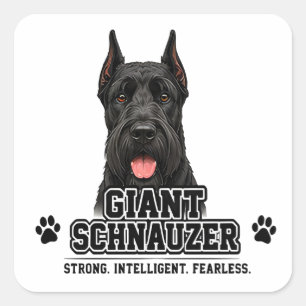 🐾 Riesenschnauzer-Liebhaber-Geschenk🐾 Quadratischer Aufkleber