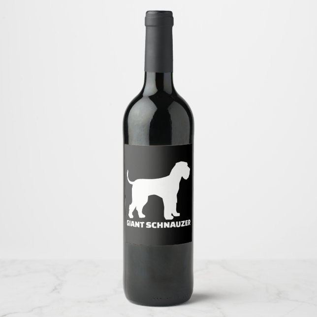Riesenschnauzer-Prämie Weinetikett (Vorderseite)