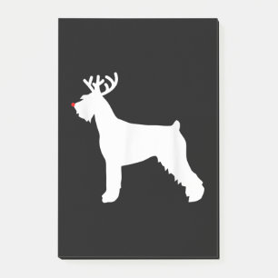 Riesenschnauzer-Rentierhund Post-it Klebezettel