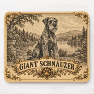 Riesenschnauzer, Vintage Heritage Dog Mousepad