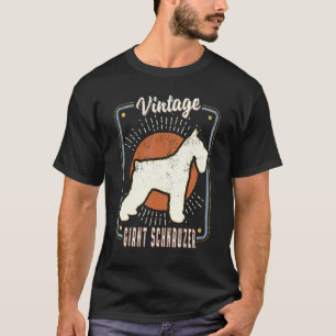 Riesenschnauzer Vintage Retro Klassischer Hundelie T-Shirt