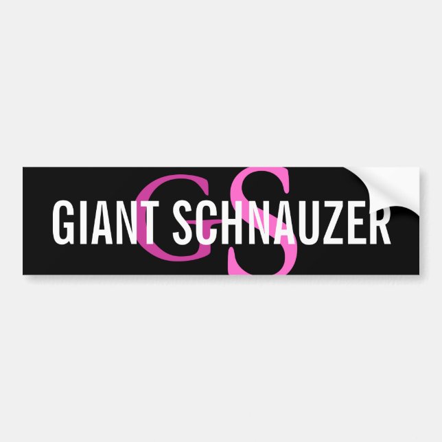 Riesenschnauzer-Zucht-Monogramm Autoaufkleber (Vorne)