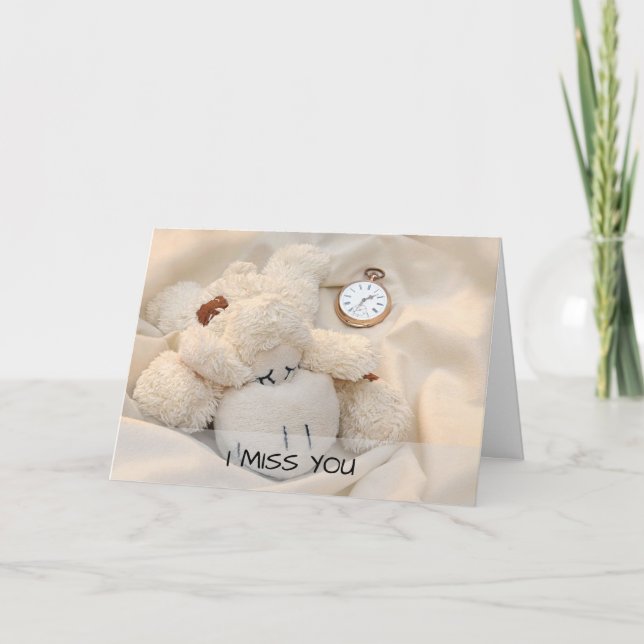 Riesenschwanzbär I Miss You Card Karte (Vorderseite)