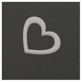 Riesensilber Herzmuster Schwarze Farbe Stoff