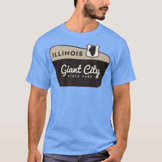 Riesenstädter Staat Park Illinois Begrüßungszeiche T-Shirt