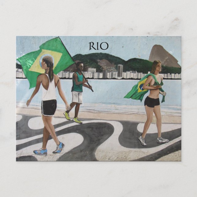 Riesenstrandflaggen Postkarte (Vorderseite)
