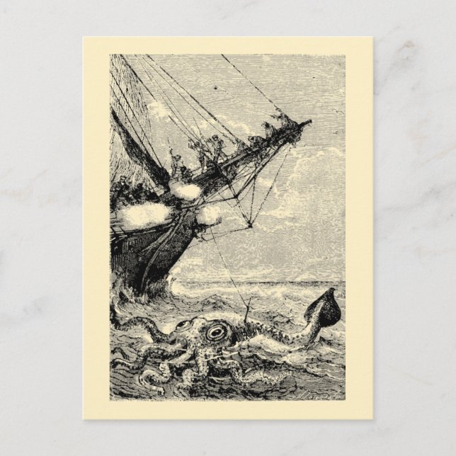 RiesenTintenfisch aus 20000 Ligen unter Wasser Postkarte (Vorderseite)