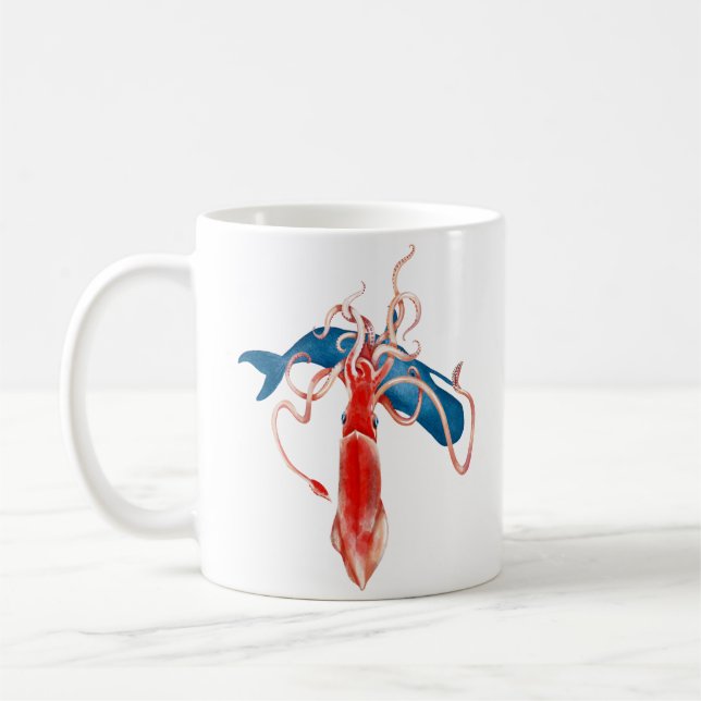 RiesenTintenfisch gegen Whale Kaffeetasse (Links)