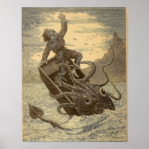 Riesentintenfisch von 1879 poster