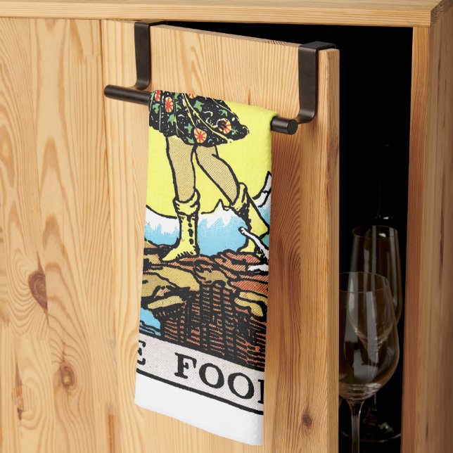 Riesenwaite Tarot Major Arcana Der Narr Geschirrtuch (Drittel gefaltet)