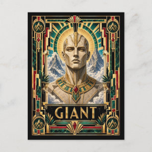 Riesig, Art Deco Mythisch Postkarte