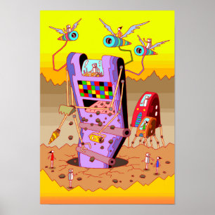 Riesige Baumaschine. Poster