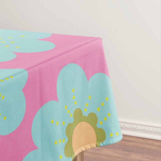Riesige Blue Hippie-Blume Tischdecke (Beispiel)
