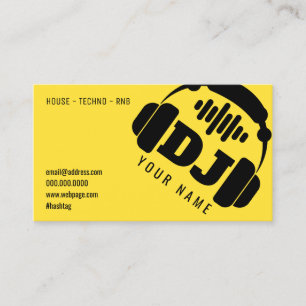 Riesige Diskjockeykopfhörerabdeckung Visitenkarte
