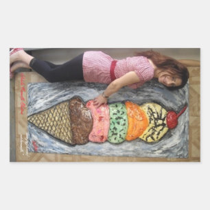 RIESIGE EISTÜTE MIT KÜNSTLER Aufkleber