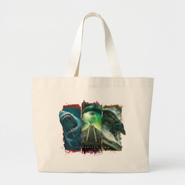 Riesige Fan-Waren der Taschen-| Steve Alten Jumbo Stoffbeutel (Vorne)