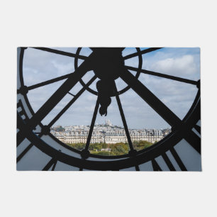 Riesige Glasuhr im Musée d'Orsay - Paris Fußmatte