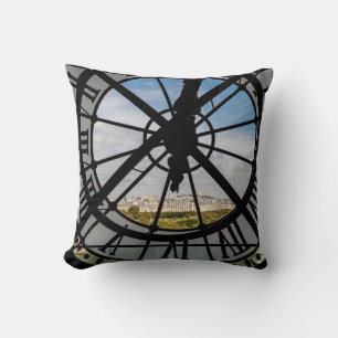 Riesige Glasuhr im Musée d'Orsay - Paris Kissen