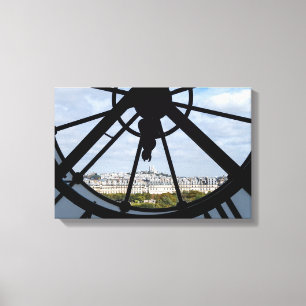 Riesige Glasuhr im Musée d'Orsay - Paris Leinwanddruck