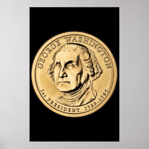 Riesige Goldmedaille in Washington Dollar Poster