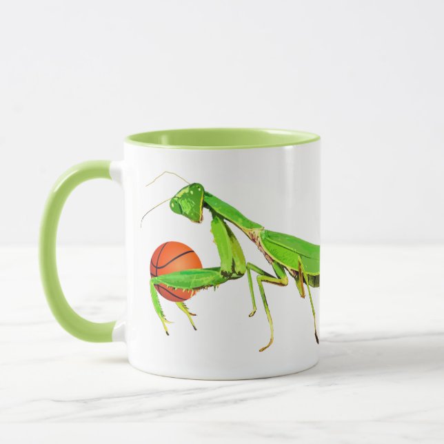 Riesige grüne betender Mantis-Basketball-Tasse Tasse (Links)