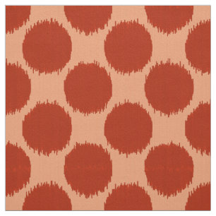 Riesige Ikat Punkte, Mandarine und Hellorangees Stoff