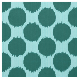 Riesige Ikat Punkte, Türkis und Aqua Stoff