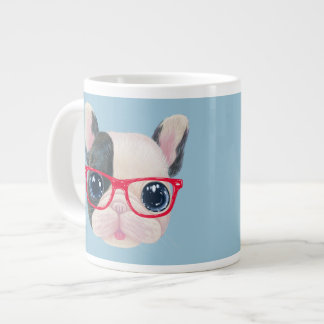 Riesige Kaffee-Tasse der französischen Bulldogge Jumbo-Tasse